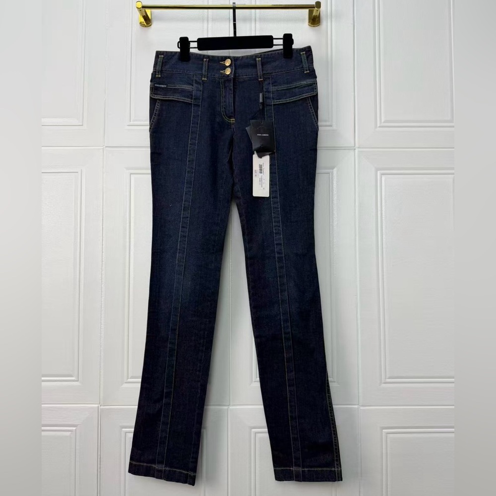Authentic Dolce & Gabbana Dark Blue Boot Cut Jeans